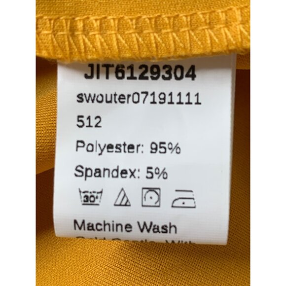 Shein Curve 3XL Marigold Yellow Drape Cardigan Summer RZ10403 3/4 Sleeve EUC - Picture 3 of 6